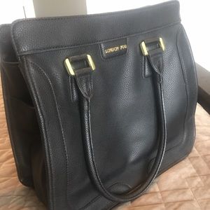 Black leather purse